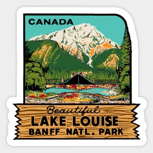 Lake Louise Vintage Style Sticker